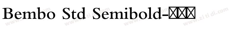 Bembo Std Semibold字体转换